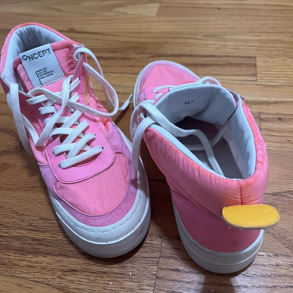 pink oncept high top sneakers